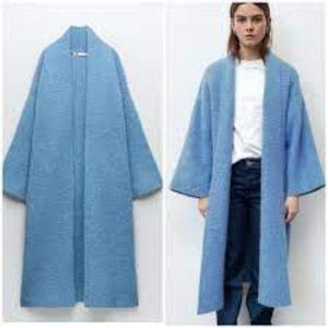 Zara long alpaca blend coat limited edition - Blue